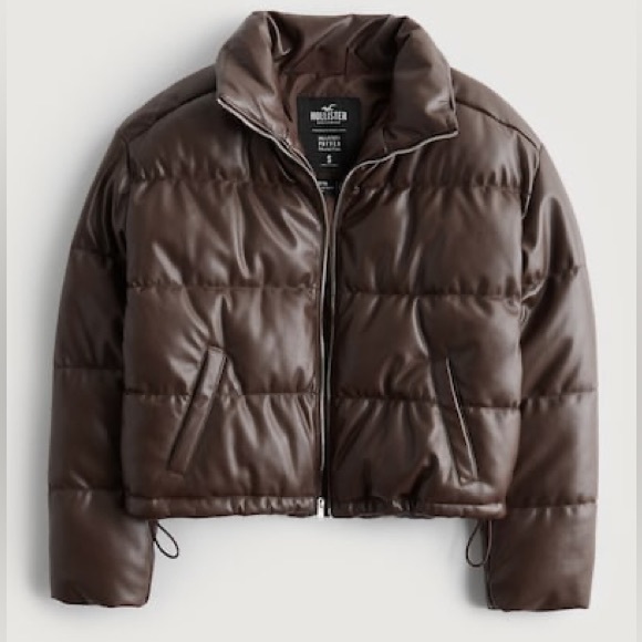 Hollister VEGAN LEATHER PUFFER JACKET, size US XL - Picture 6 of 8